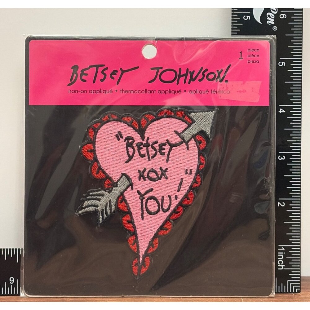 RARE Betsey Johnson Xox You Heart Iron-On Patch Applique Embroidered MAP28626